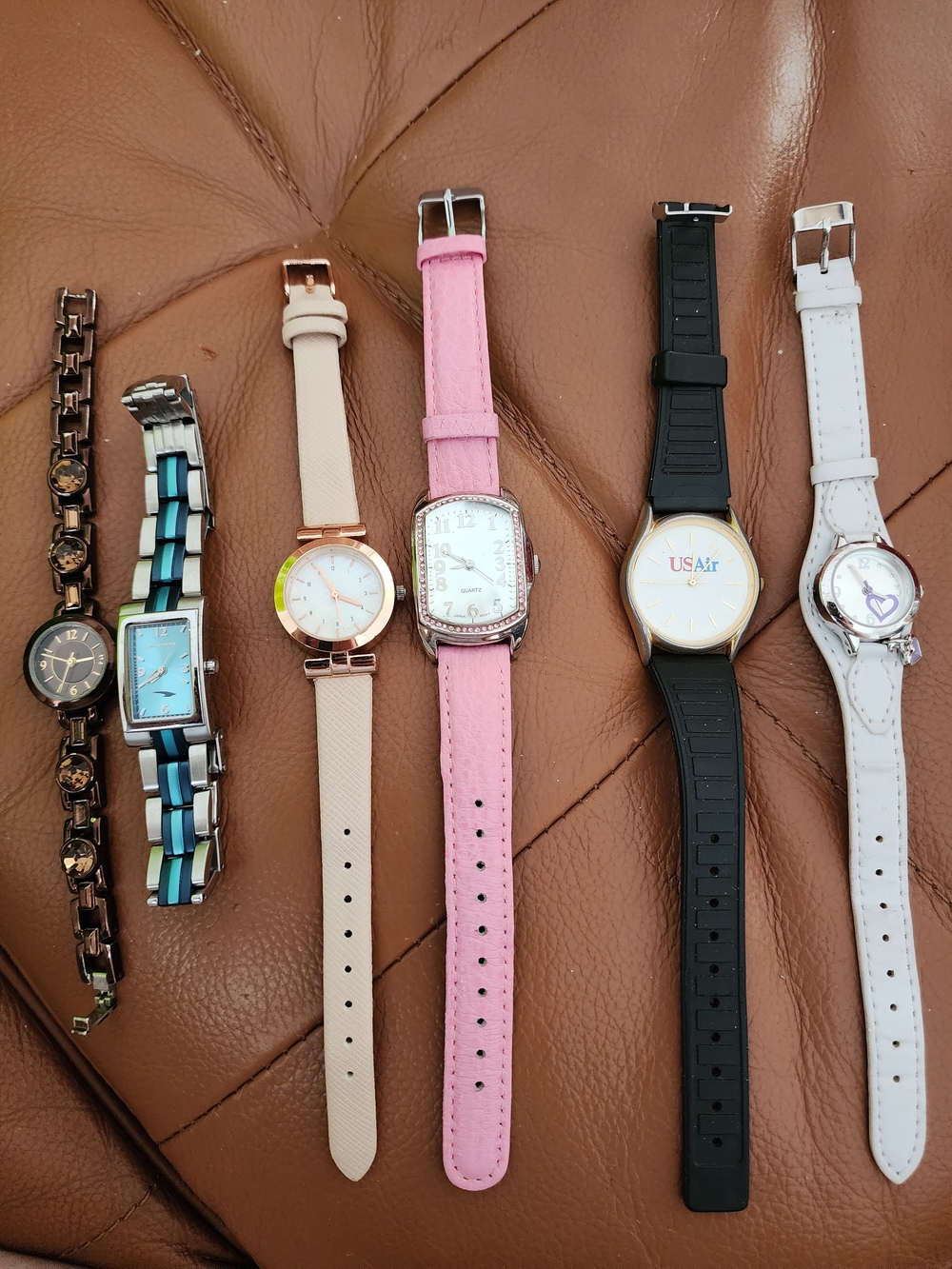 Lot of 6 Assorted Watches - Men's & Ladies (Skechers, USAir Airlines, Joe FRESH)